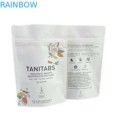 কাস্টম ওয়াটারপ্রুফ বায়োডেগ্রেডেবল প্লা Kraft কাগজ Ziplock ব্যাগ Zipper ব্যাগ স্ট্যান্ড আপ পকেট