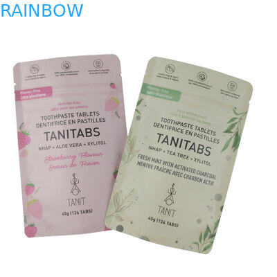 খাদ্য প্যাকেজিংয়ের জন্য পকেট জৈববিন্যাসযোগ্য স্ট্যান্ড আপ প্লাস্টিকের জিপার অ্যালুমিনিয়াম ফয়েল প্যাকেজিং কাস্টম ম্যাট ব্যাগ জৈববিন্যাসযোগ্য