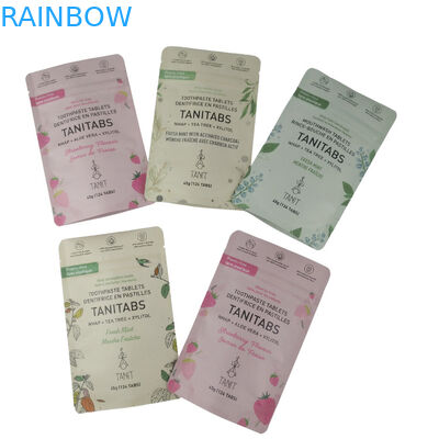 কাস্টম ব্র্যান্ড প্রিন্টিং কম্পোস্টেবল ফুড গ্রেড পলিথিন বায়োডেগ্রেডেবল ক্রাফ্ট পেপার স্ট্যান্ড আপ প্যাচ মাইলার জিপলক ব্যাগ