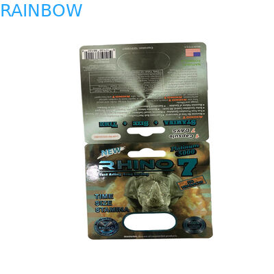 গামি বিয়ার প্যাকেজিং পুরুষ যৌন বর্ধন পিল বুদবুদ কাগজ কার্ড প্যাকেজিং