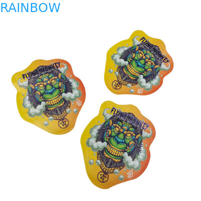 কাস্টম মুদ্রিত 3.5g 7g 14g স্ট্যান্ড আপ প্যাকেট গামি ভোজ্য প্যাকেজিং মাইলার অ্যালুমিনিয়াম ফয়েল প্রতিরোধী শিশুপ্রতিরোধী জিপ লক ব্যাগ