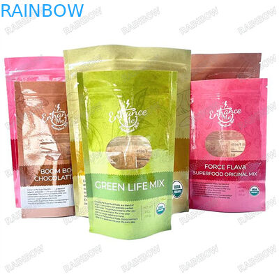 1.Custom Printed Mylar Bags With Tear Notches For Nutrients Packaging অ্যালুমিনিয়াম ফয়েল থ্রি সাইড সিলড টপ ফিলিং প্লাস্টিক