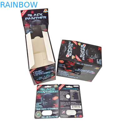 পাইকারি রাইনো মধু মুদ্রিত স্বর্ণ গোপন অলৌকিক মধু 3 ডি কাগজ কার্ড প্রদর্শন বাক্স মধু স্যাচ প্যাকেজিং