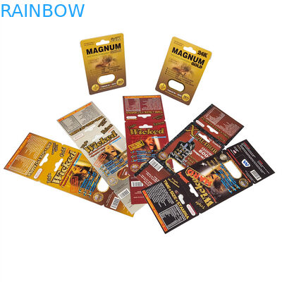 গরম বিক্রয় Rhino Pills Honey Seal খাঁটি অ্যালুমিনিয়াম ফয়েল ল্যামিনেটেড স্যাকেট বোতল 3D ইফেক্ট কার্ড প্রদর্শন বাক্স প্যাকেজিং