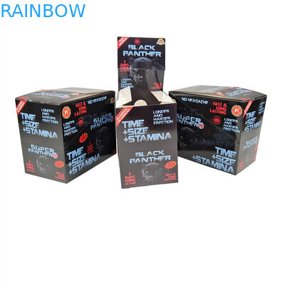 কাস্টম ডিজাইন ব্ল্যাক বুল রাইনো মধু 2023 গরম বিক্রয় রাইনো পিল কাস্টম কাগজ কার্ড প্রদর্শন বাক্স রাইনো পিল প্যাকেজিং জন্য