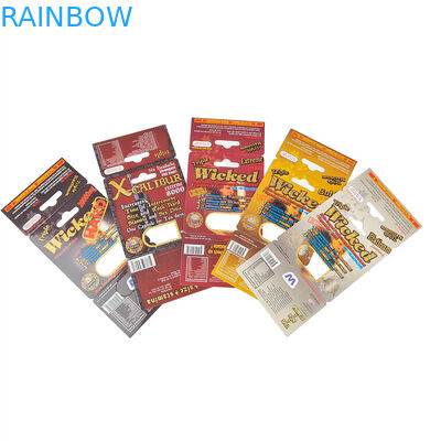 কাস্টম মুদ্রণ গরম বিক্রয় বৃদ্ধি Rhino পিল পুরুষদের জন্য প্যাকেজিং স্টক প্রদর্শন কাগজ বাক্স কাগজ কার্ড