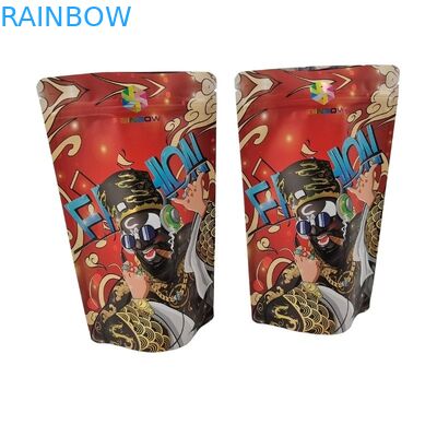 ফুড গ্রেড প্লাস্টিকের ব্যাগ গ্যাসেটেড প্যাকেজিং সহ ক্লিয়ার ফ্রন্ট উইন্ডো পুনরায় বন্ধযোগ্য স্কয়ার জিপলক সমতল নীচের মাইলার ব্যাগ