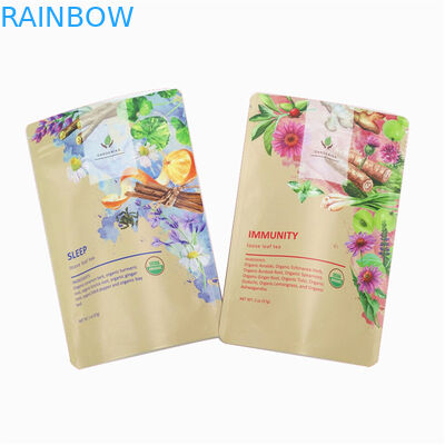 চকচকে বা ম্যাট ফিনিশ কাস্টম চা ব্যাগ প্যাকেজিং ব্যাগ এবং উচ্চ-কার্যকারিতা