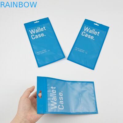 থ্রি সাইড সিলিং জিপার ফ্ল্যাট ওয়ালেট কেস ফোন কেস প্লাস্টিকের প্যাকেজিং ব্যাগ