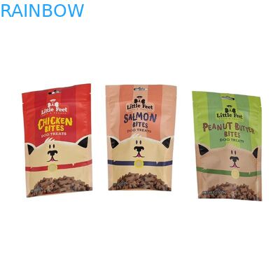 খাদ্য প্যাকেজিং ব্যাগের জন্য মেট পৃষ্ঠ সহ কাস্টম মুদ্রিত ফ্ল্যাট নীচের স্ন্যাকস পাউচ