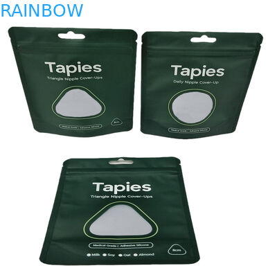 কারখানার সরবরাহ পুনরায় ব্যবহারযোগ্য সিলড মাইলার নিপল প্যাচ প্যাকেজিং ব্যাগ কাস্টম প্রিন্ট লোগো সহ গন্ধ প্রতিরোধী ব্যাগ