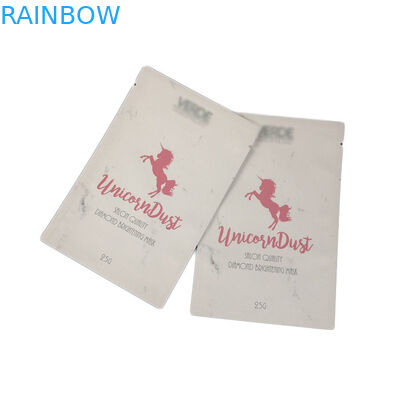 তিন পাশের সীল ব্যাগ ফ্ল্যাট ব্যাগ স্পট ইউভি লোগো মাস্কের জন্য মাইলার ব্যাগ