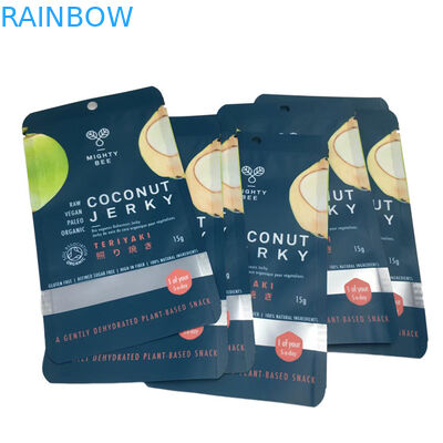 ফ্ল্যাট মাইলার ব্যাগ নারকেল জার্ক প্যাকেজিং ব্যাগ পরিষ্কার উইন্ডো সহ