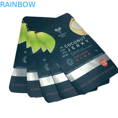 ফ্ল্যাট মাইলার ব্যাগ নারকেল জার্ক প্যাকেজিং ব্যাগ পরিষ্কার উইন্ডো সহ