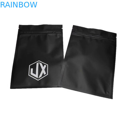 ম্যাট ব্ল্যাক থ্রি সাইড সিল ক্যাবল ইউএসবি প্লাস্টিক প্যাকেজিং ব্যাগ সঙ্গে জিপার