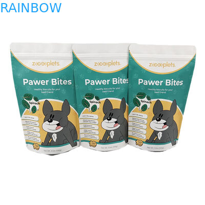 কাস্টমাইজড লোগো স্ট্যান্ড আপ প্যাচ কুকুরের জন্য ক্রাফ্ট পেপার ব্যাগ ডিজিটাল প্রিন্ট পুনরায় বন্ধযোগ্য মাইলার ব্যাগ