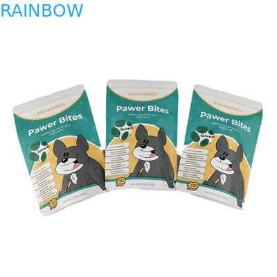 কম এমওকিউ স্ট্যান্ড আপ প্যাকেজ ক্রাফট পেপার প্রিন্ট প্যাকেজিং প্যাকিং প্যাট ট্রিট লোগো সহ গন্ধ প্রুফ ব্যাগ