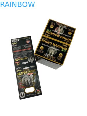 পাইকারি কাস্টম মুদ্রিত Rhino পিল ট্যাবলেট প্যাকেজিং কাগজ কার্ড সঙ্গে কাগজ বাক্স প্যাকেজিং পিল