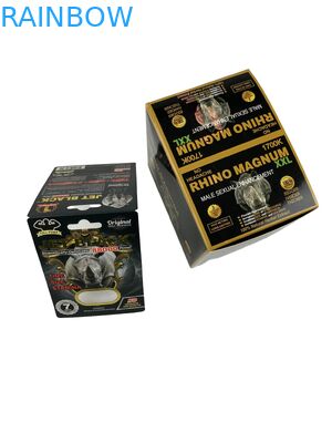 গরম বিক্রয় কাস্টম বর্ধন পিল প্যাকেজিং কাগজ কার্ড Rhino ট্যাবলেট পিল বুদবুদ সঙ্গে মুদ্রিত কাগজ কার্ড