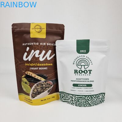 কাস্টমাইজড ম্যাট নরম স্পর্শ স্ট্যান্ড আপ পকেট জিপার প্লাস্টিক প্যাকেজিং ব্যাগ কুকি বাদাম মিষ্টি খাদ্য প্যাকেজিং জন্য