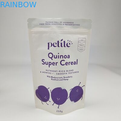 বায়োডেগ্রেডেবল পুনর্ব্যবহারযোগ্য কাস্টমাইজড স্ট্যান্ড আপ পকেট শুকনো পোষা প্রাণী খাদ্য প্যাকেজিং বাদামী সাদা ক্রাফট কাগজের ব্যাগ