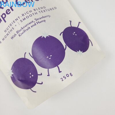 জিপার ক্রাফ্ট ক্রাফ্ট পেপার কাস্টম মুদ্রিত পুনরায় ব্যবহারযোগ্য জিপ লক Doypack খাদ্য প্যাকেজিং ব্যাগ সঙ্গে স্ট্যান্ড আপ পকেট