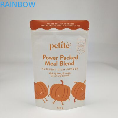 কারখানা পাইকারি বায়োডেগ্রেডেবল ফুড প্যাকেজিং ব্যাগ স্ট্যান্ড আপ পকেট গন্ধ প্রুফ জিপ লক ক্রাফ্ট কাগজ অ্যালুমিনিয়াম ফয়েল ব্যাগ