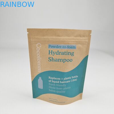 স্ট্যান্ড আপ জিপার ক্রাফ্ট বাদামী কাগজ পুনরায় সিলযোগ্য তাপ সিলযোগ্য খাদ্য সঞ্চয় ডয়প্যাকিং প্যাকেজিং ব্যাগ ব্যাগ পরিষ্কার উইন্ডো সহ