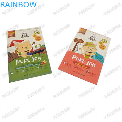 স্বচ্ছ পশু খাদ্য প্যাকেজ স্ট্যান্ড আপ জিপার ব্যাগ খাদ্য গ্রেড উপাদান ব্যাগ