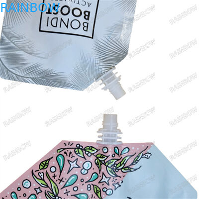 স্ট্যান্ড আপ স্পাউট ব্যাগ প্যাকেজিং এফডিএ অনুমোদিত 500 মিলি জৈবিক ভাজা মধু পানীয়