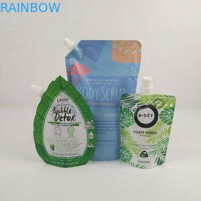 10 টিরও বেশি রঙের কাস্টমাইজড নমনীয় স্পাউটেড ব্যাগগুলি অশ্রু খাঁজ বিকল্পগুলির সাথে