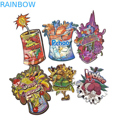 কাস্টম মুদ্রিত শিশু প্রুফ জিপার ব্যাগ স্ট্যান্ড আপ হলোগ্রাফিক ব্যাগ স্ন্যাক্স এবং কমোডিটি পণ্য জন্য প্লাস্টিকের ব্যাগ