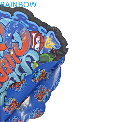 কাস্টম ডিজাইন মুদ্রিত ডাই কাট জিপলক বিশেষ আকৃতির অনিয়মিত প্লাস্টিকের প্যাকেজিং 3.5g মাইলার ব্যাগ