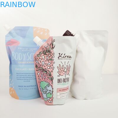 স্ট্যান্ড আপ বডি স্ক্রাব ব্যাগের জন্য সিলভার ফয়েল স্যাচেট সহ শিল্প খাদ্য প্যাকেজিং