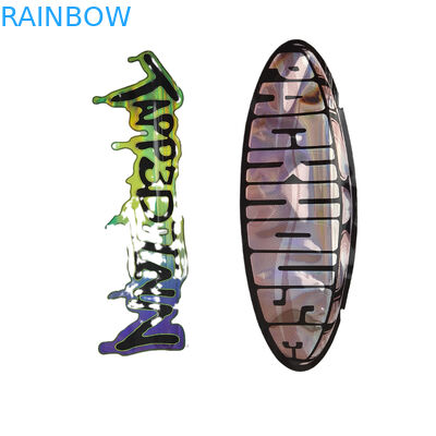 কাস্টম 3.5g হোলোগ্রাফিক ডাই কাট মাইলার ব্যাগ অনিয়মিত আকৃতির প্যাকেজিং জিপার গন্ধ প্রুফ ডাই কাট প্লাস্টিক প্যাকেজিং ব্যাগ