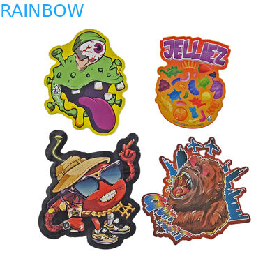 কাস্টম ডাই কাট ধাতব উচ্চ মানের অনিয়মিত সীলমোহর ছোট বিশেষ আকৃতি প্লাস্টিকের জিপার মাইলার খাদ্য প্যাকেজিং ব্যাগ