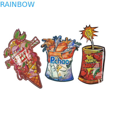 কাস্টম ডিজাইন মুদ্রিত মাইলার ব্যাগ প্যাকেজিং নরম স্পর্শ প্লাস্টিক 3.5g মাইলার ব্যাগ ডাই কাট অনিয়মিত ব্যাগ প্যাকেজিং