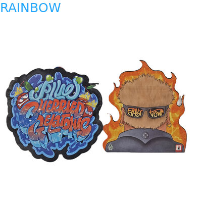 কাস্টম ডিজিটাল প্রিন্টিং ব্যাগ প্যাকেজিং হোলোগ্রাফ ফয়েল ডাই কাট বিশেষ আকৃতির জিপলক প্লাস্টিক মাইলার 3.5g ডাই কাট ব্যাগ