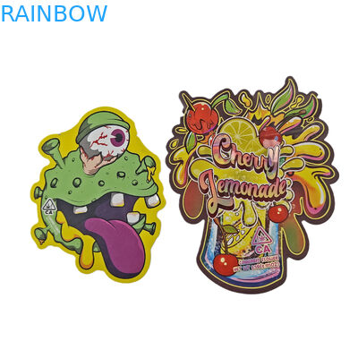 কাস্টম মুদ্রণ 3.5g 7g 14g 28g বিশেষ আকৃতির গন্ধ প্রতিরোধী খাদ্য মিষ্টি ব্যাগ ডাই কাট মাইলার পকেট