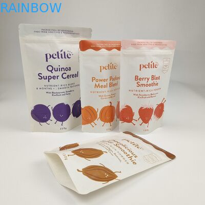 কাস্টম মুদ্রিত খাদ্য প্যাকেজিং ব্যাগ গন্ধ প্রতিরোধী জিপলক ক্রাফ্ট কাগজ জিপকার এবং উইন্ডো সঙ্গে স্ট্যান্ড আপ পকেট