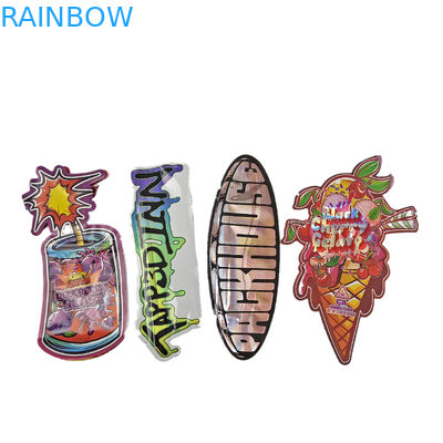 3.5g 7g কাস্টম মুদ্রিত বিশেষ ডাই কাট অনিয়মিত আকৃতির মাইলার ব্যাগ জিপার স্ন্যাক প্যাকেজিং সহ গন্ধ প্রতিরোধী মাইলার ব্যাগ