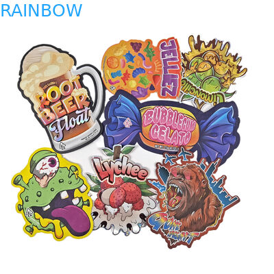 3.5g 7g কাস্টম মুদ্রিত বিশেষ ডাই কাট অনিয়মিত আকৃতির মাইলার ব্যাগ জিপার স্ন্যাক প্যাকেজিং সহ গন্ধ প্রতিরোধী মাইলার ব্যাগ