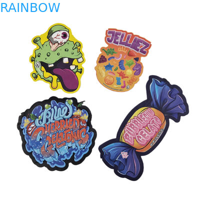 কাস্টম ডাই কাট প্লাস্টিকের মুদ্রিত লোগো গন্ধ প্রতিরোধী 3.5 ভোজ্য খাদ্য প্যাকেজিং জিপলক ভোজ্য স্ন্যাক মাইলার ব্যাগ