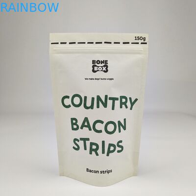 কাস্টমাইজড বিনামূল্যে নমুনা কাস্টম লোগো সব মাপ ইকো হোয়াইট Kraft কাগজ স্ট্যান্ড আপ পকেট ব্যাগ চা বাদামের জন্য কফি