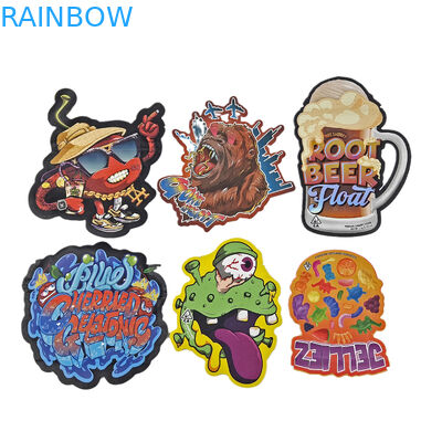 গন্ধ প্রতিরোধী কাস্টম মুদ্রিত 3.5g অনন্য বিশেষ আকৃতির অনিয়মিত খাদ্য প্যাকেজিং জিপলক মাইলার ব্যাগ সহ ডাই কাট ব্যাগ