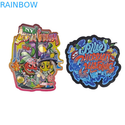 3.5g কাস্টম প্রিন্টেড মাইলার ব্যাগ অনিয়মিত আকৃতির ডাই কাট জিপলক ব্যাগ প্যাকেজিং ব্যাগ স্ন্যাক কুকি মিষ্টি জন্য