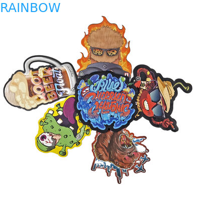 কাস্টম লোগো দিয়ে আকৃতি মাইলার ব্যাগ প্রিন্টেড অনিয়মিত হলোগ্রাফিক জিপলক গন্ধ প্রতিরোধী 3.5g 7g 14g 28g স্ন্যাক পকেট