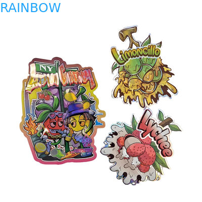 উচ্চ মানের কাস্টম লোগো বিশেষ আকৃতি গন্ধ প্রতিরোধী জিপলক অনিয়মিত অনন্য ডাই কাট 3.5g কুকি মিষ্টি জন্য মাইলার ব্যাগ