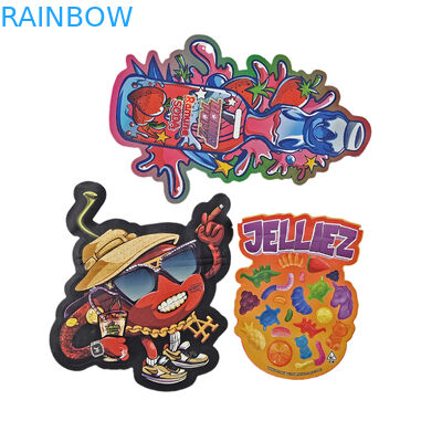 পাইকারি 3.5g কাস্টম ডাই কাট জিপলক ব্যাগ খাদ্য প্যাকেজিং জন্য গন্ধ প্রতিরোধী আকৃতি ভোজ্য প্যাকেজ খাদ্য মাইলার ব্যাগ