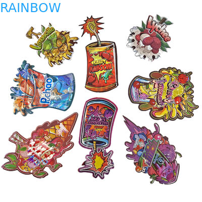 অনিয়মিত আকৃতির প্যাকেজিং কাস্টম ডিজাইন সিপলক হলোগ্রাফ ফয়েল 3.5g গন্ধ প্রতিরোধী ডাই কাট মাইলার ব্যাগ